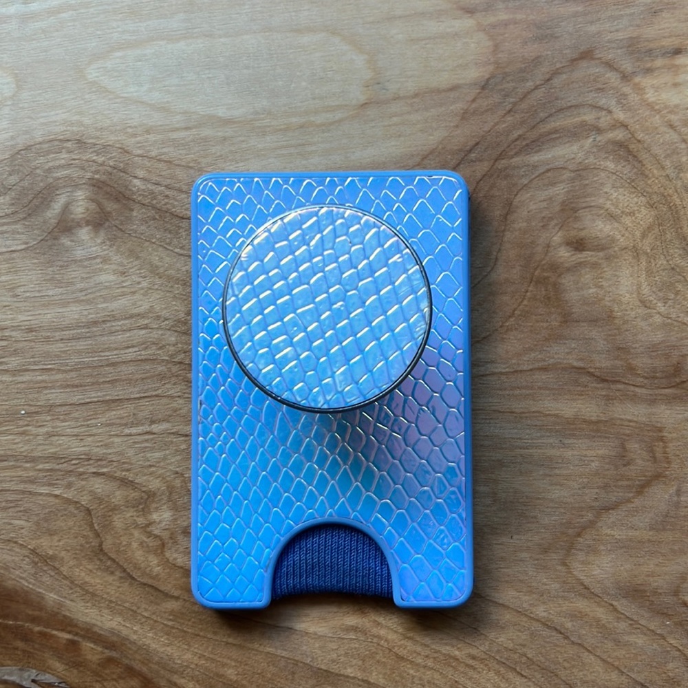 Pop socket Wallet / POPWALLET / Iridescent Snake